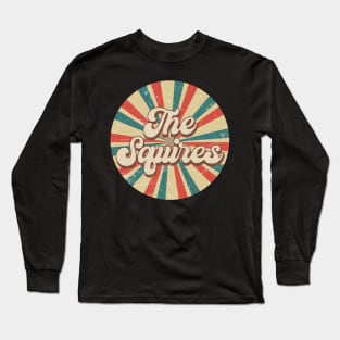 Circle Design Squires Proud Name Birthday 70s 80s 90s Styles Long Sleeve T-Shirt